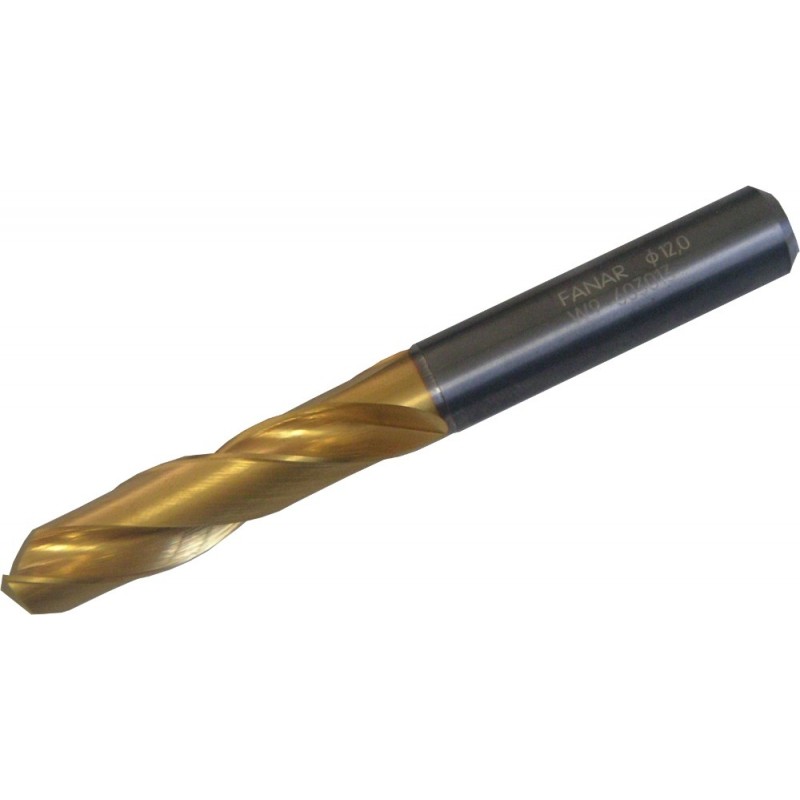 Wiertło VHM Ø12,0-3xD powłoka TiN