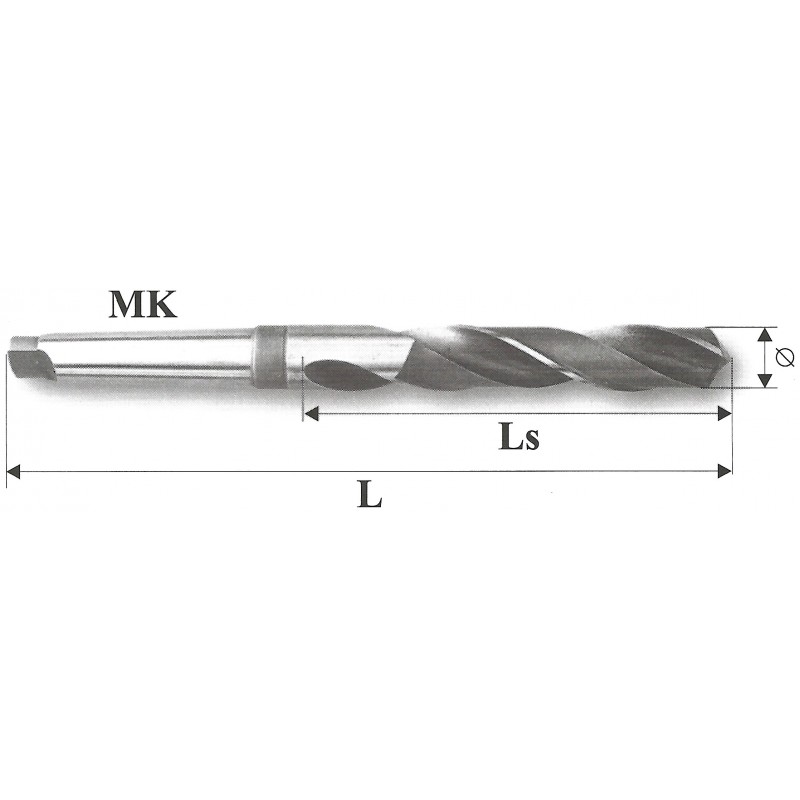 Wiertło kręte NWKc - DIN 345 Ø05,0